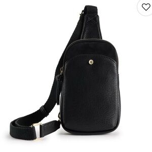 Black Leather Women’s Sling Bag
